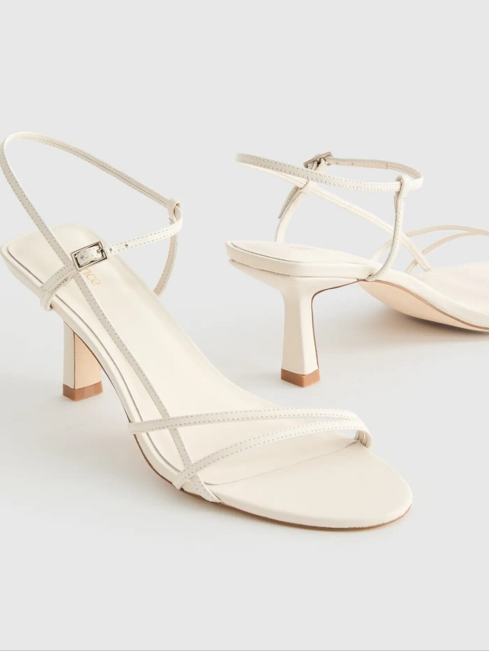 Quince Italian Leather Strappy Heels Sandals size 9 New